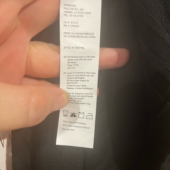 High low wrap dress. Black Revamped. Polyester Rayon & spandex - Picture 5 of 5